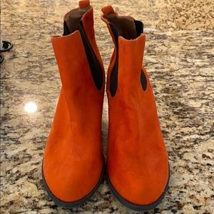 Orange booties